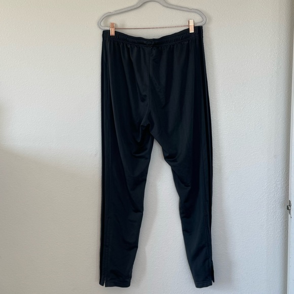 Adidas Track Pants Gray Stretch Tapered Fit Climalite Zip Legs L - Picture 4 of 8